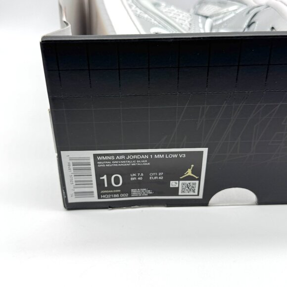 Air Jordan 1 Low Womens Method of Make V3 Silver Sz 10 New Shoes HQ2186-002 - Picture 10 of 12
